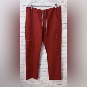 Figs Cairo Cargo Scrub Pant Men’s Size Large Straight Leg Zip Fly Rust Medical